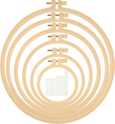 6 Pcs Embroidery Hoop 6 Size, Round Plastic Cross Stitch Hoop with 16 Needles (3.6In to 10.7 in), Small Embroidery Hoop, Cross Stitch Hoops and Frames, Suitable for Embroidery, Craft Sewing
